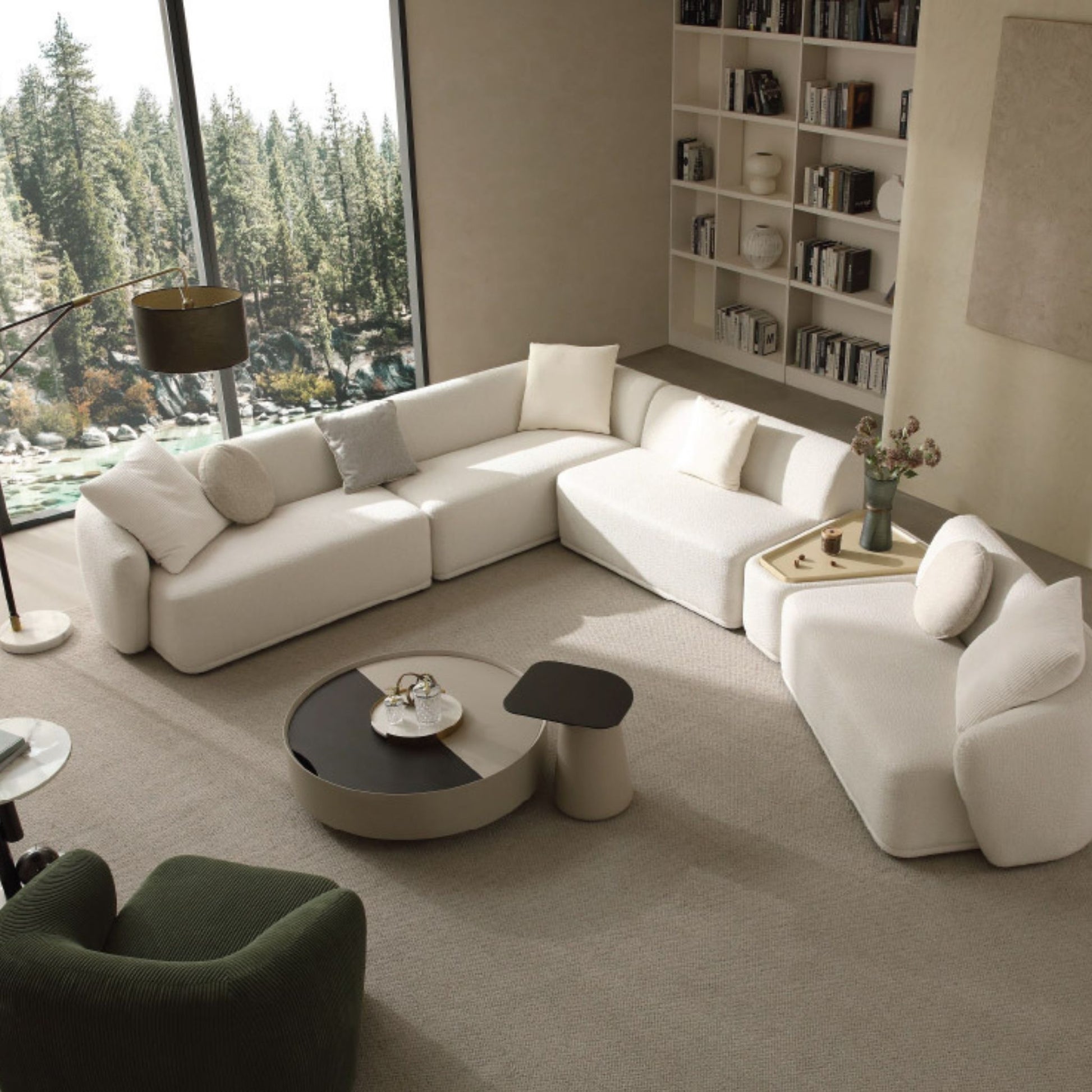 Lewis Fabric Sectional Sofa