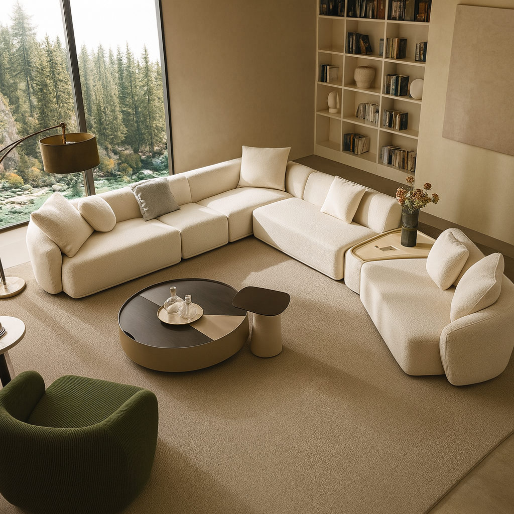 Lewis Fabric Sectional Sofa