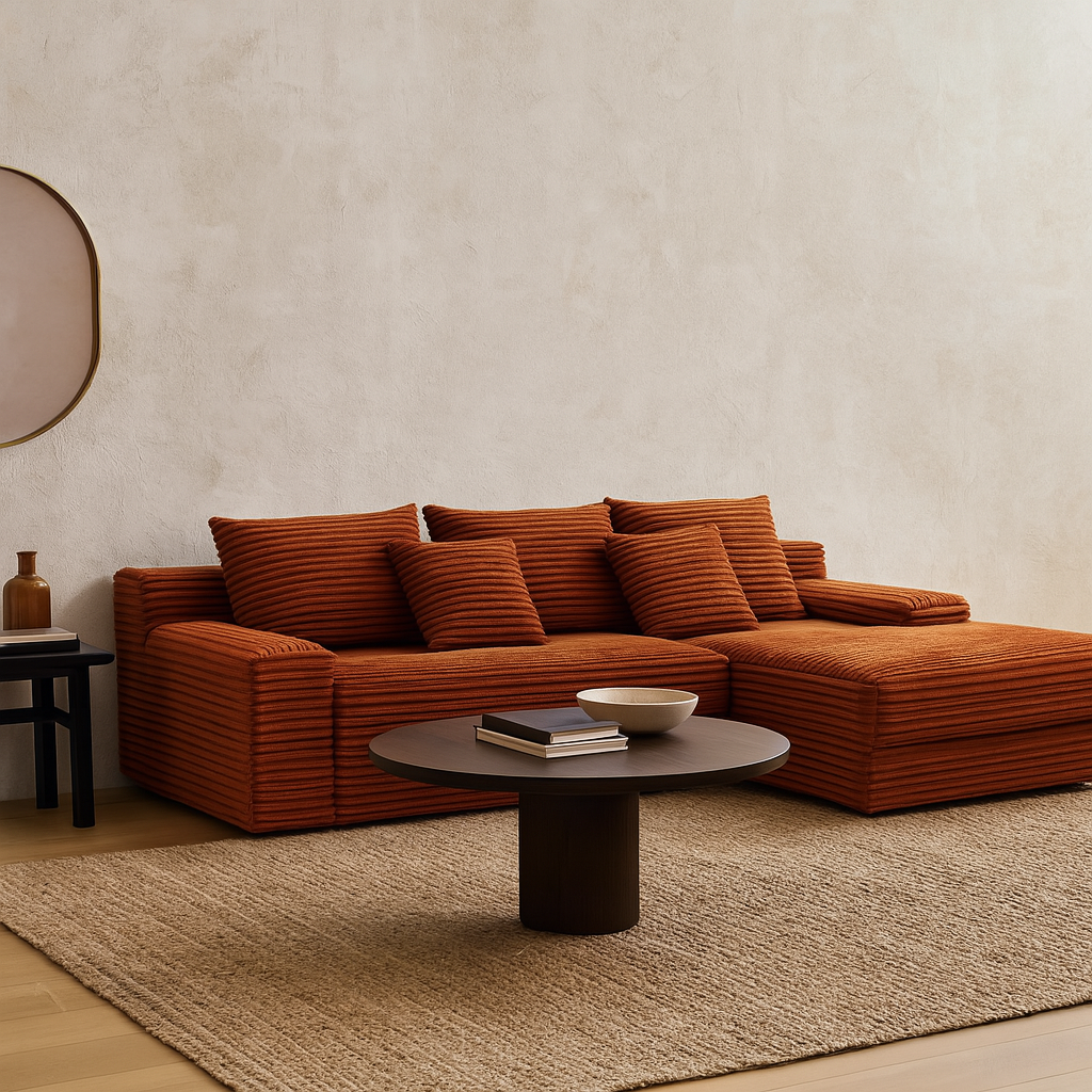 Sedona Corduroy Fabric Sectional Sofa
