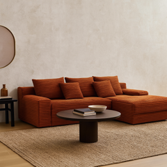 Sedona Corduroy Fabric Sectional Sofa