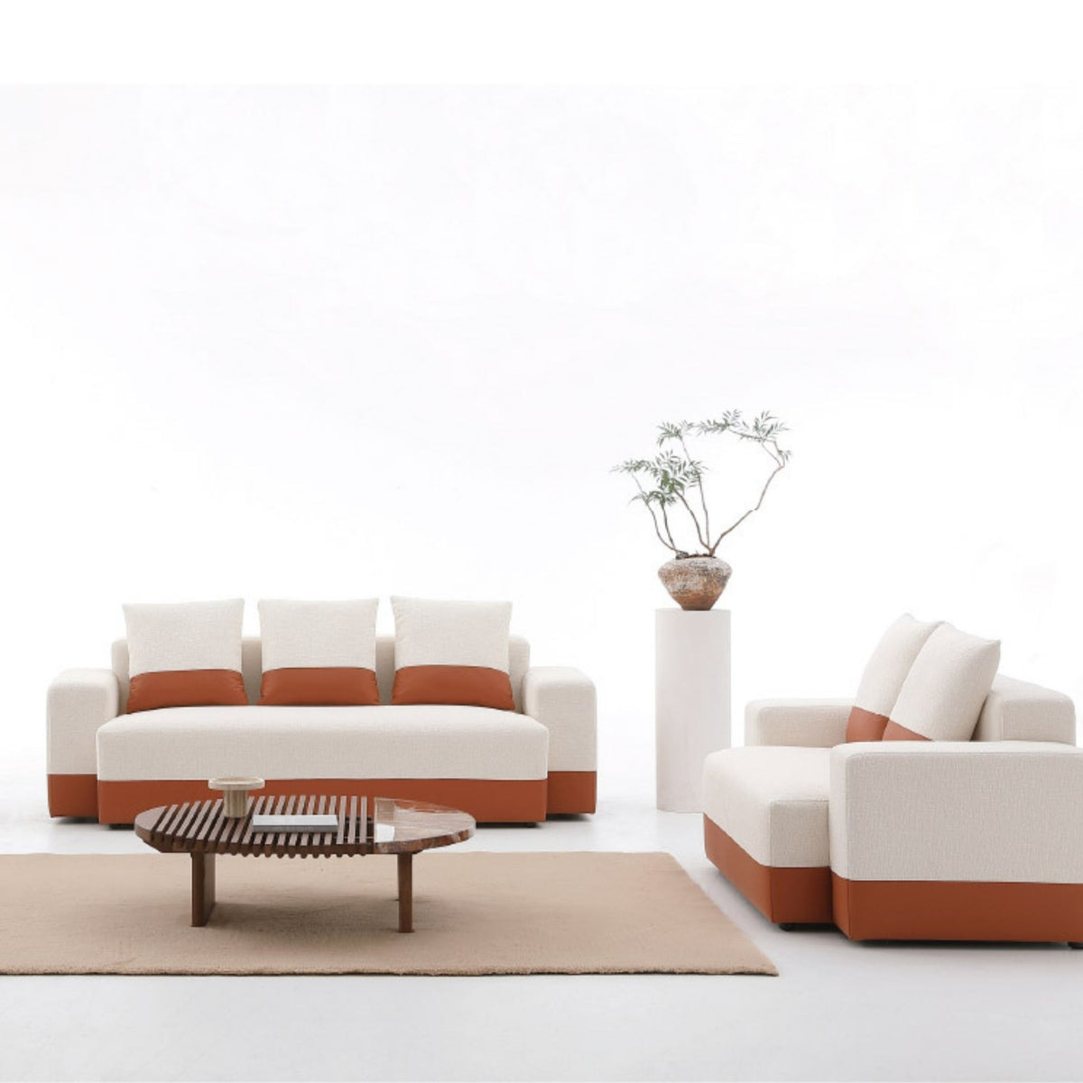 Loom Fabric Sectional Sofa