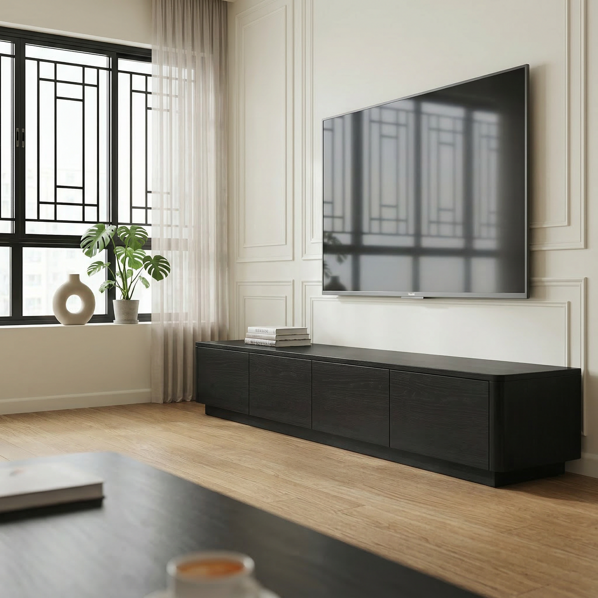 Lirio Wood Veneer TV Console (200cm)
