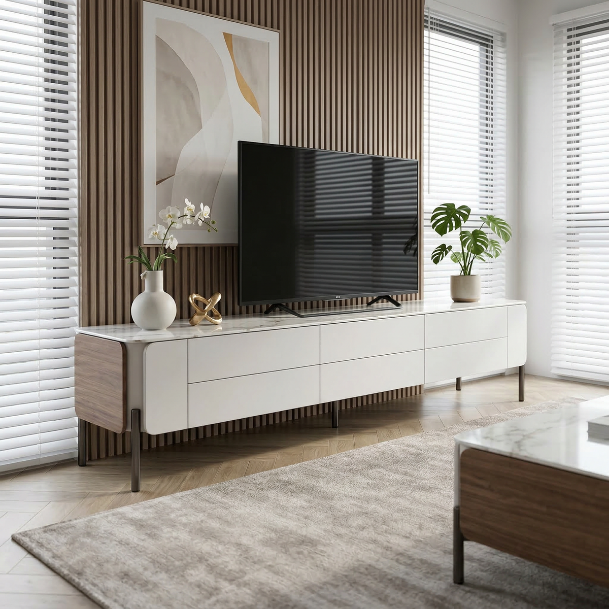 Cielo Sintered Stone TV Console (200cm)