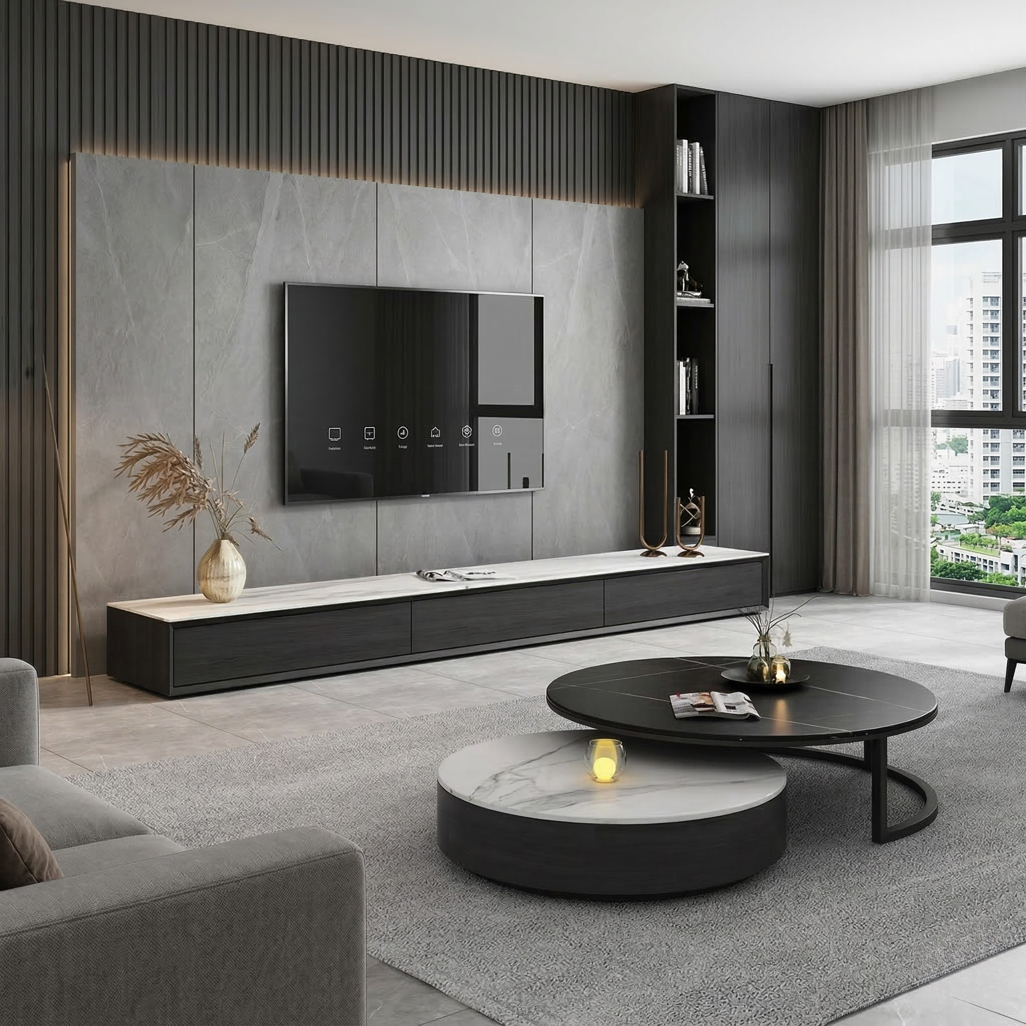 Molina Sintered Stone TV Console (200cm)