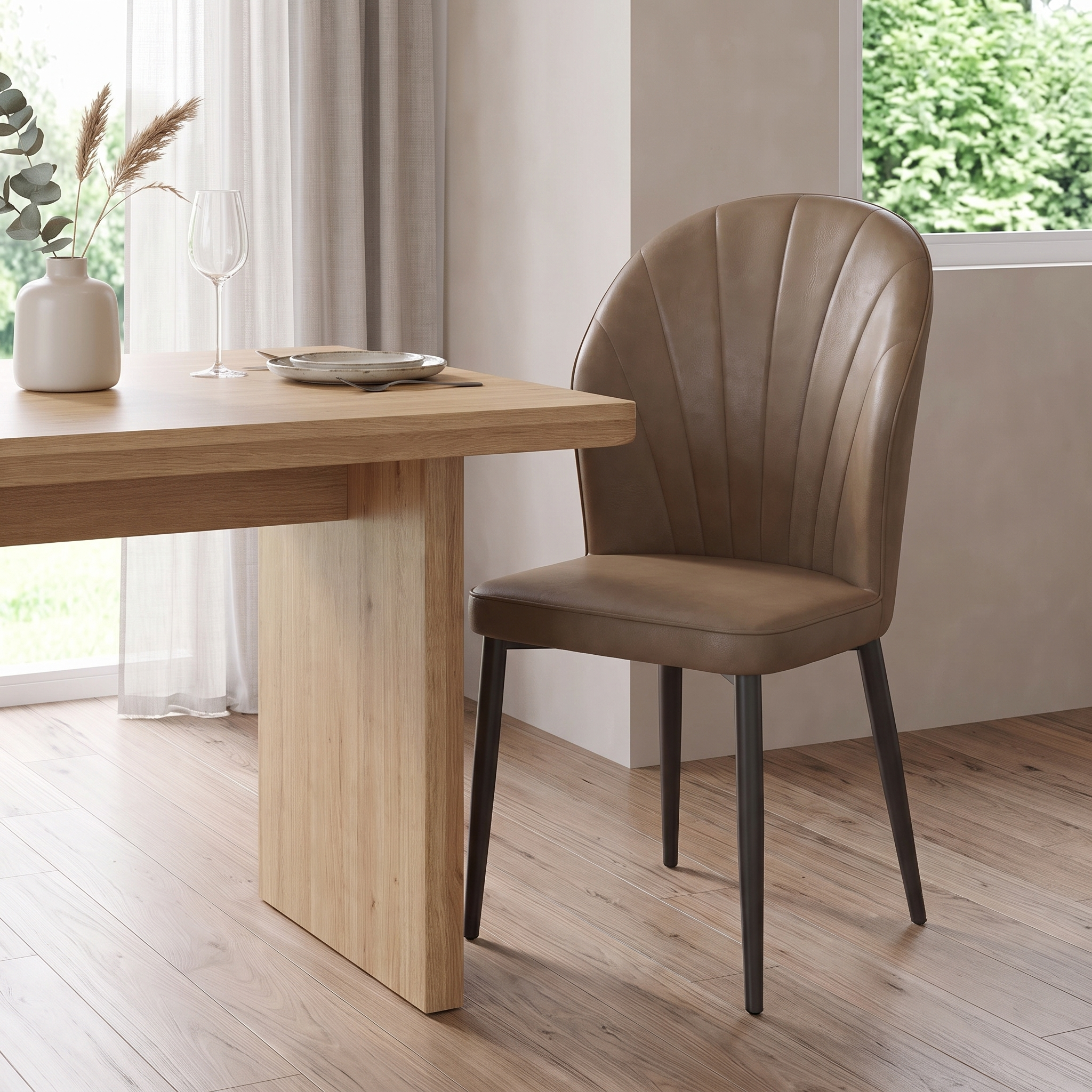 Pavora Leather Dining Chair