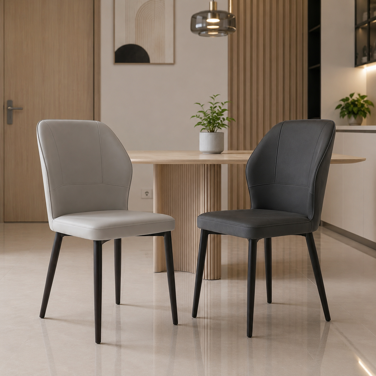 Delaro Sintered Stone Dining Set (1+4)