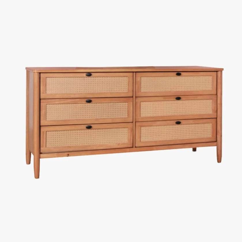 Megafurniture | Delora Senior Rattan Wooden Chest of Drawer | Chest of Drawer