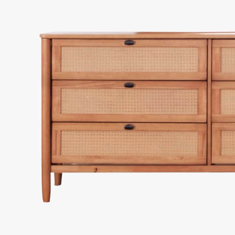 Megafurniture | Delora Senior Rattan Wooden Chest of Drawer | Chest of Drawer