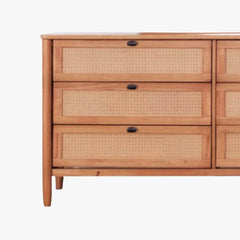 Megafurniture | Delora Senior Rattan Wooden Chest of Drawer | Chest of Drawer