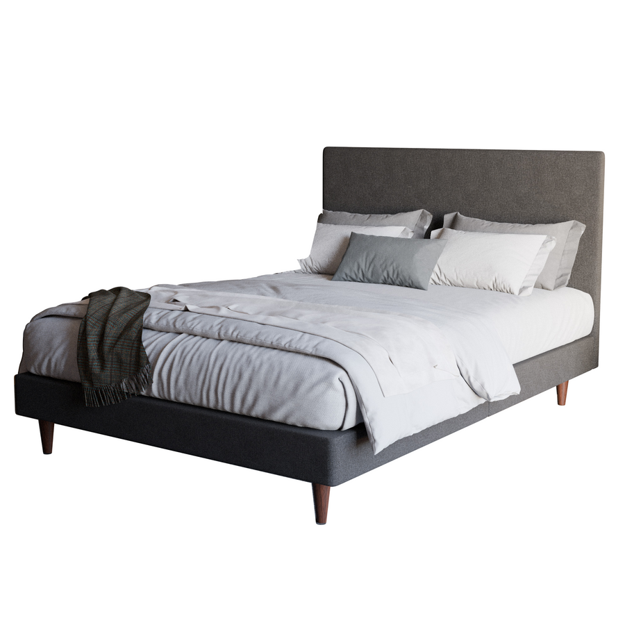 Manovel Fabric Divan Bed Frame (Water Repellent) + Somnuz® Durafirm 10" Spring Mattress with Eurotop