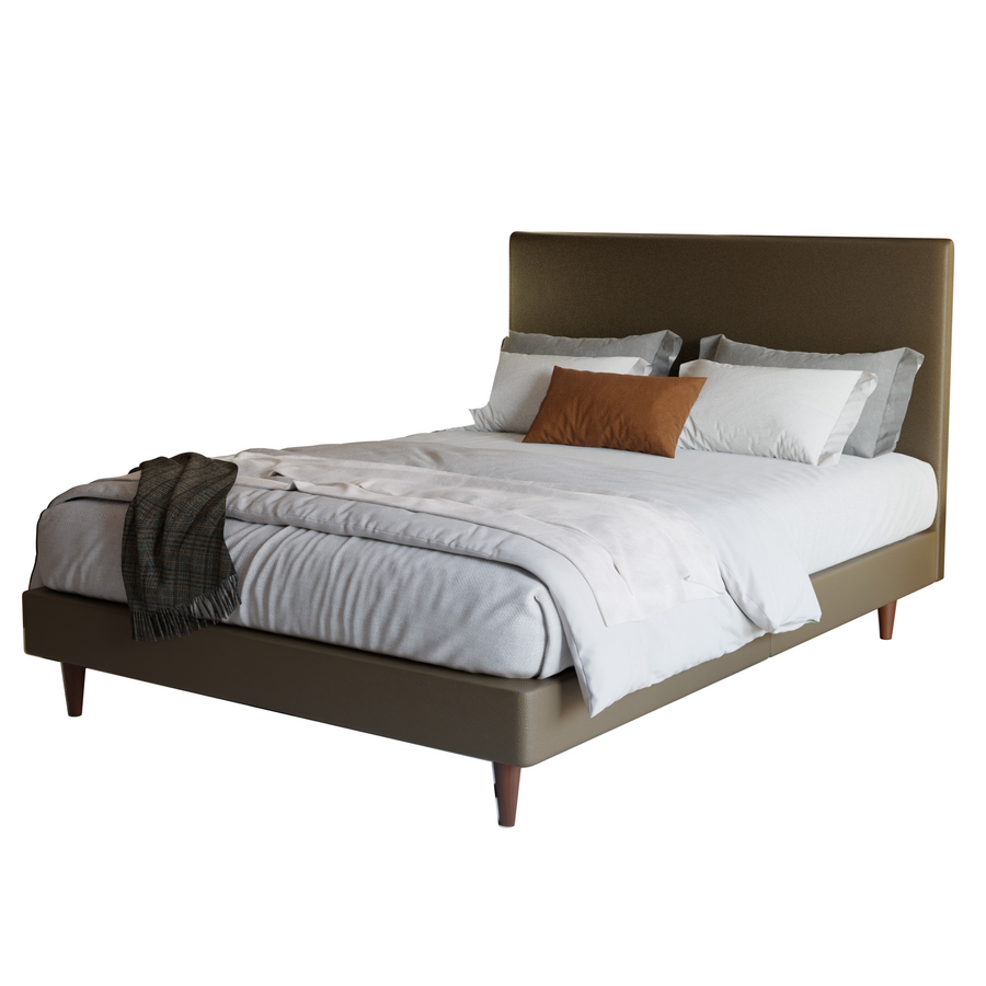 Manovel Faux Leather Divan Bed Frame + Somnuz® Durafirm 10" Spring Mattress with Eurotop