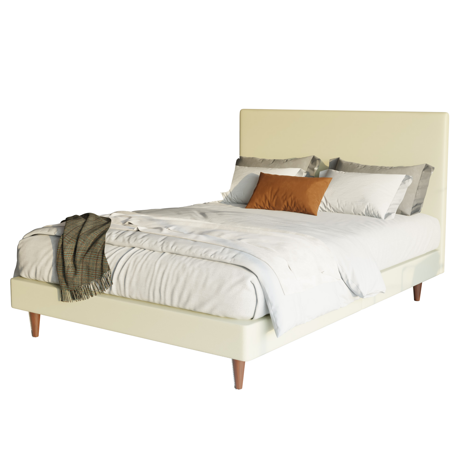 Manovel Faux Leather Bed Frame