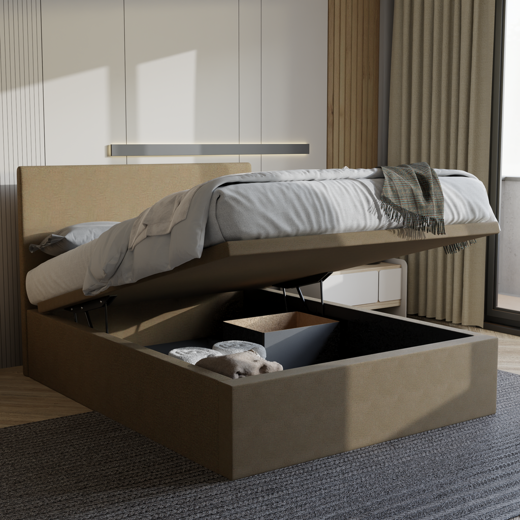 Manovel Fabric Storage Bed (Water Repellent)