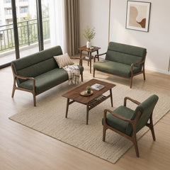 Avrento Wooden Fabric Sofa