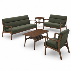 Avrento Wooden Fabric Sofa
