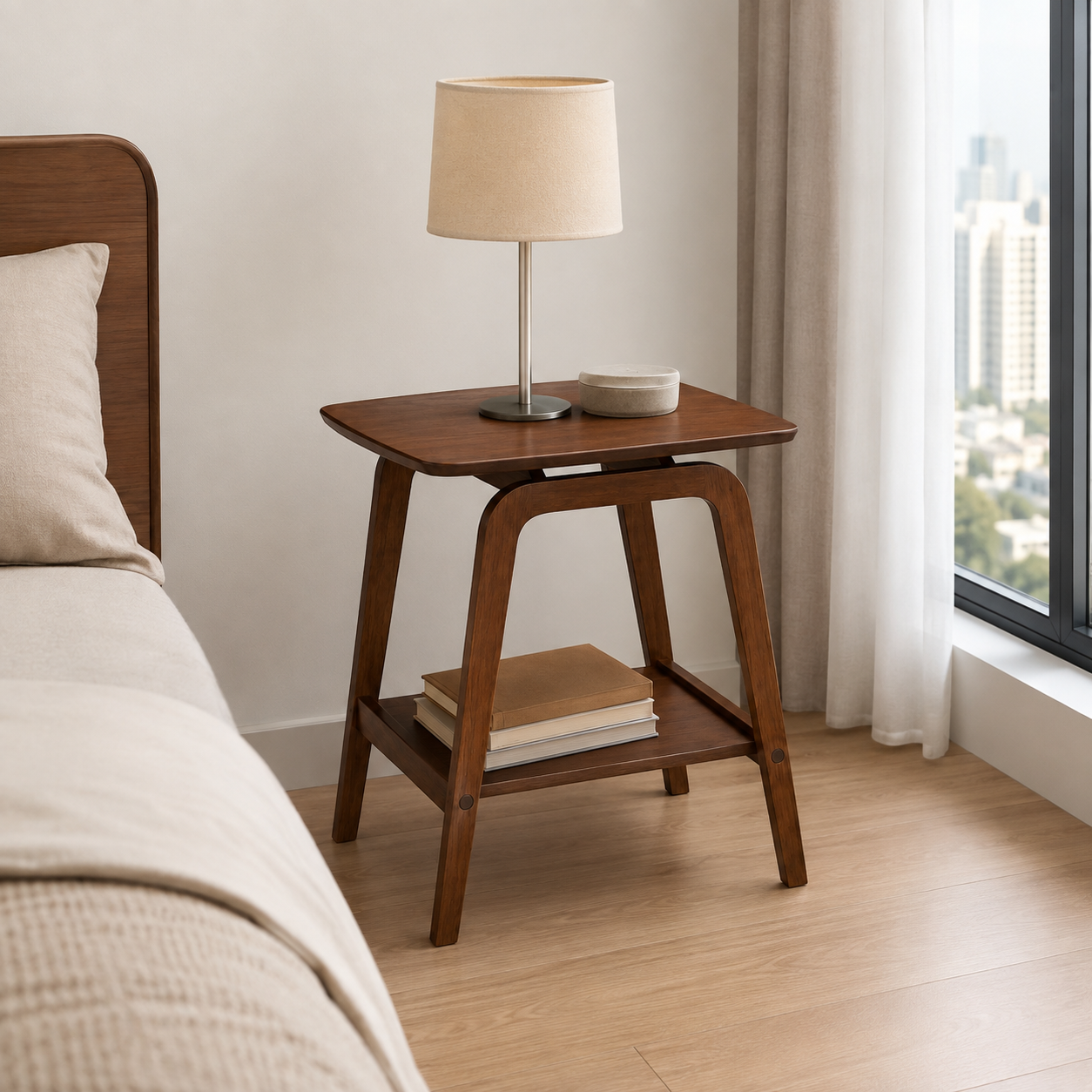 Tavonelle Wooden Side Table (55cm)