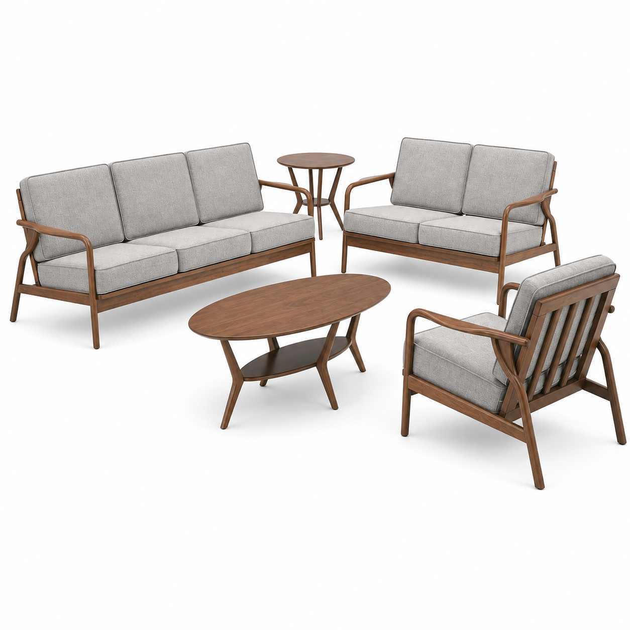 Marvono Fabric Wooden Frame Sofa