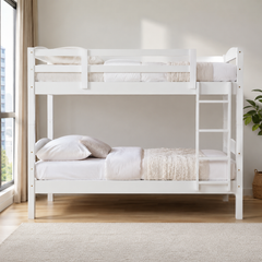 Avonelle White Wooden Double Decker Bed