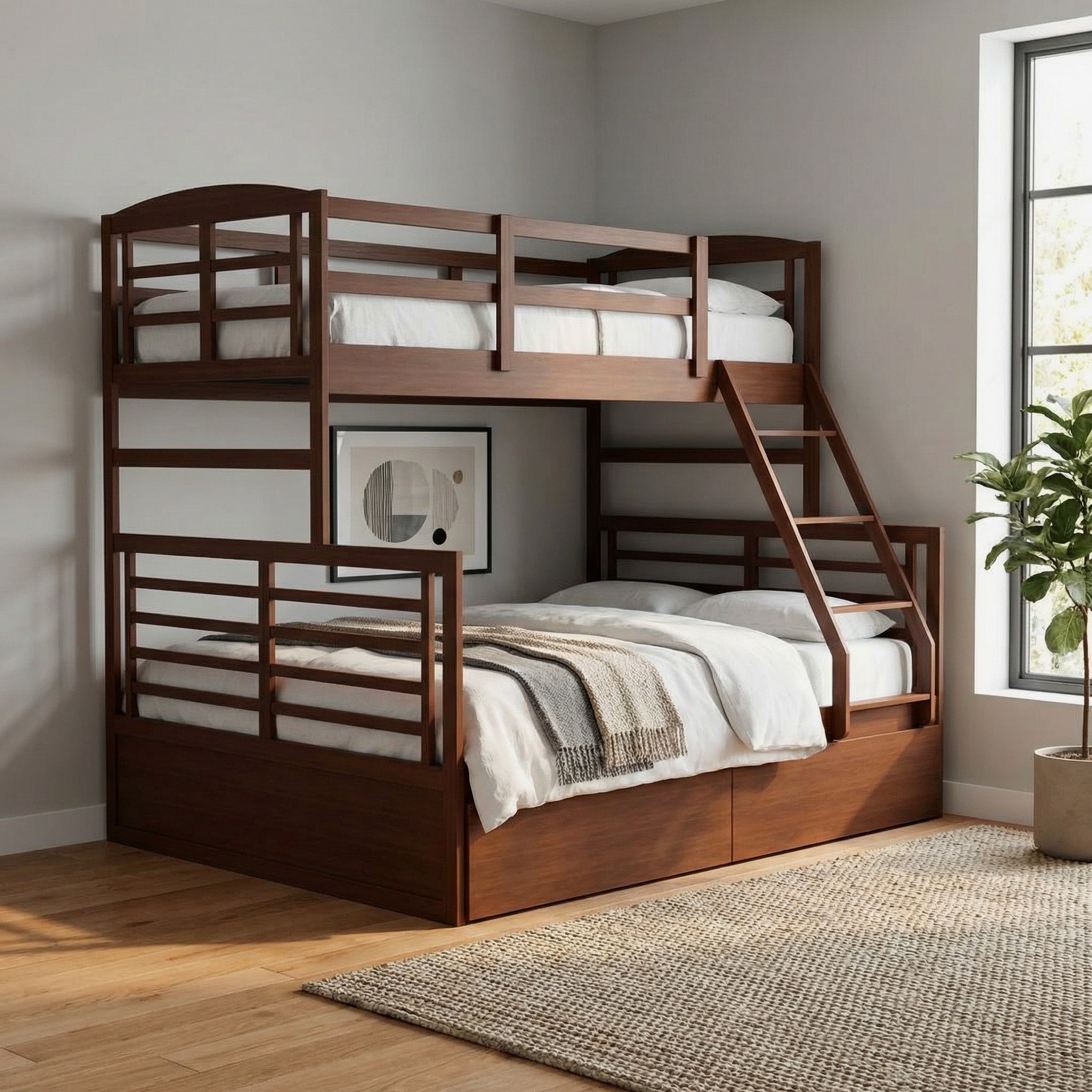 Veltrona Wooden Double Decker Bed Frame