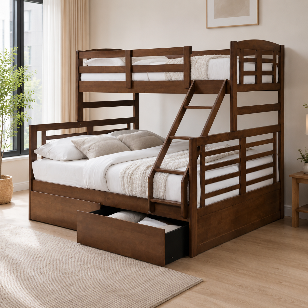 Veltrona Wooden Double Decker Bed Frame