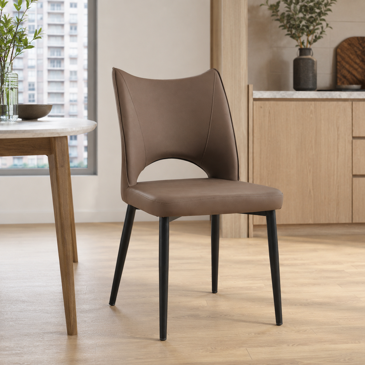 Ravessa Faux Leather Dining Chair