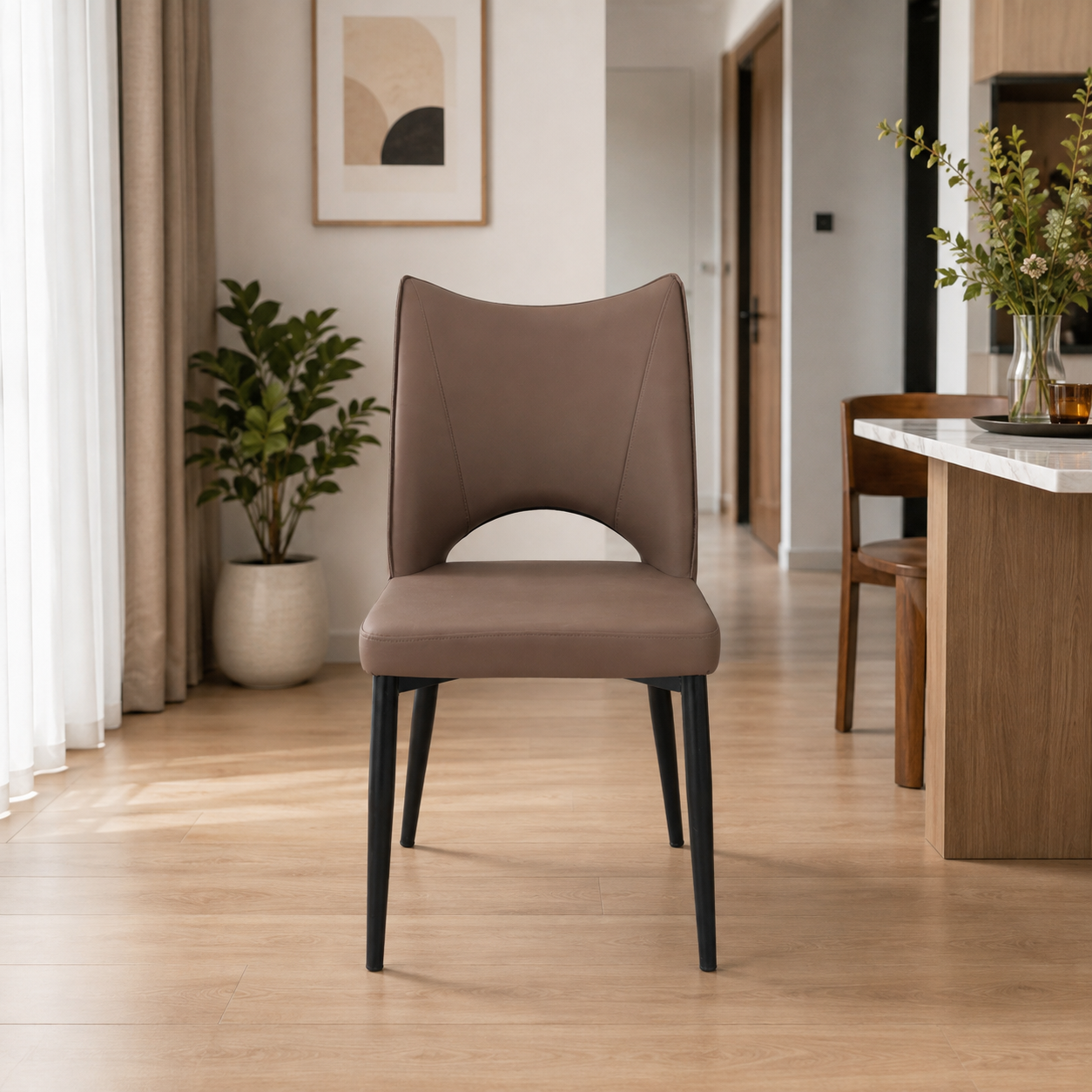 Ravessa Faux Leather Dining Chair