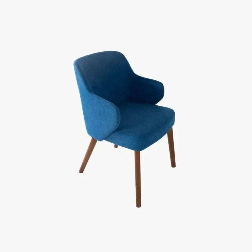 Megafurniture | Gabriella Blue Fabric Dining Chair with Arm | Dining Chair