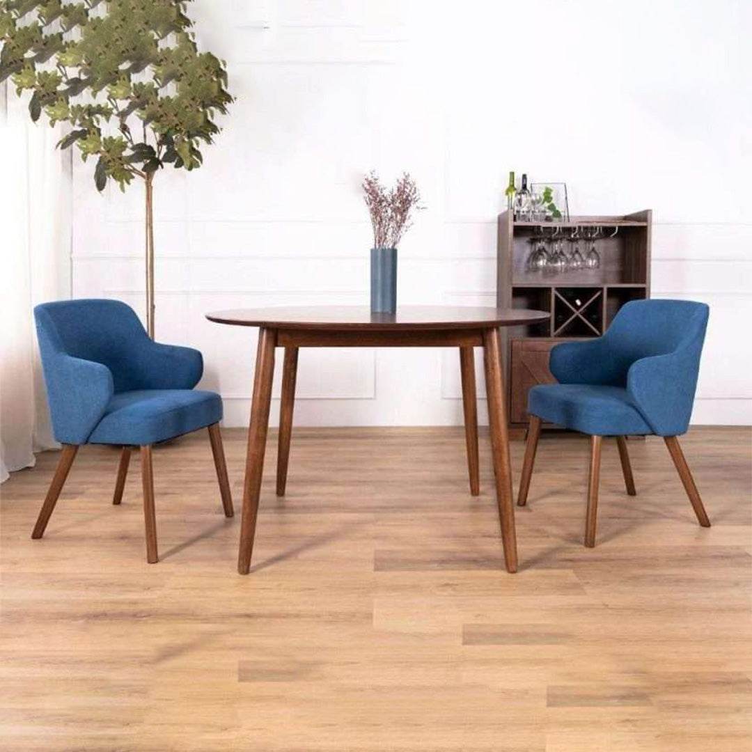 Megafurniture | Gabriella Blue Fabric Dining Chair with Arm | Dining Chair