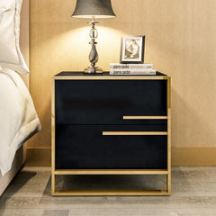 Jino Black Bedside Table