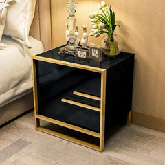 Jino Black Bedside Table
