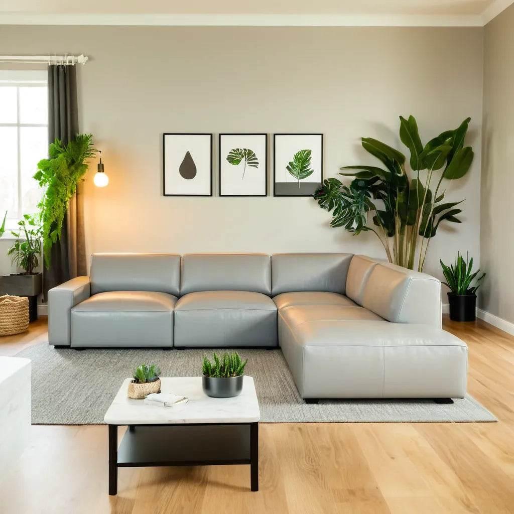 Aleppo Faux Leather 4 Seater Corner Sofa (Sectional)