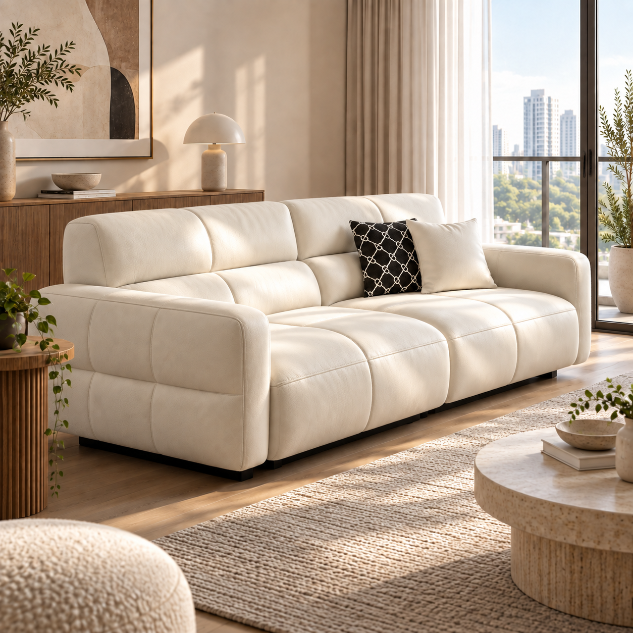 Velmara Leather Sofa
