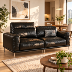 Dovira Leather Sofa