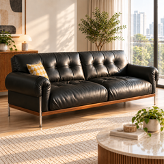 Solvessa Leather Sofa