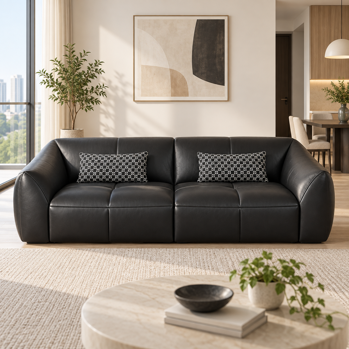 Renviro Leather Sofa