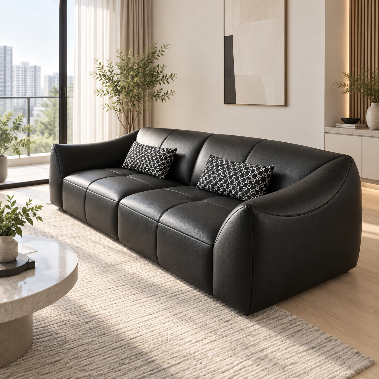 Renviro Leather Sofa