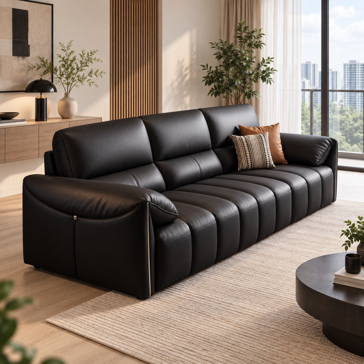 Vellora Leather Sofa