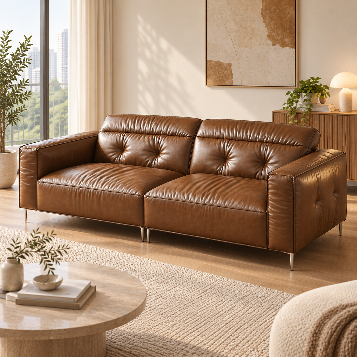 Ormavelle Leather Sofa