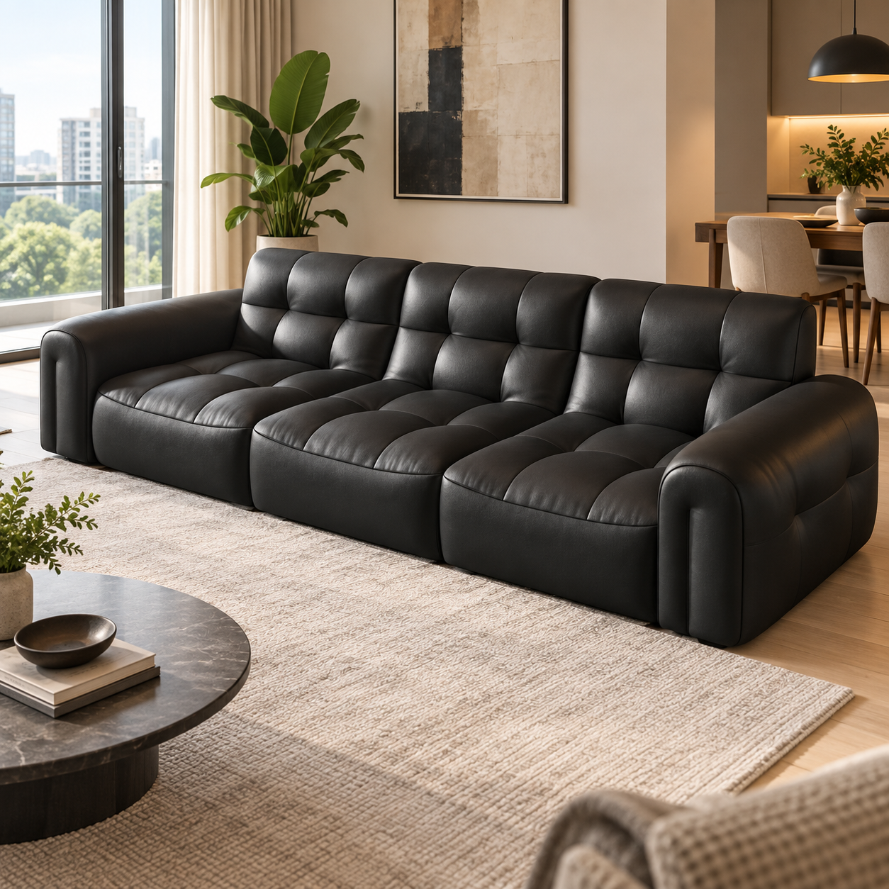 Merlisse Leather Sofa