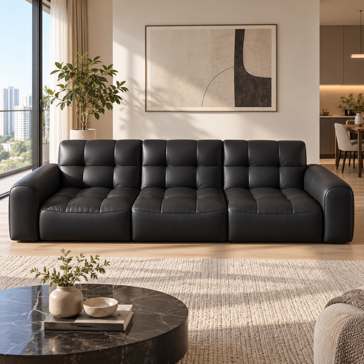 Merlisse Leather Sofa