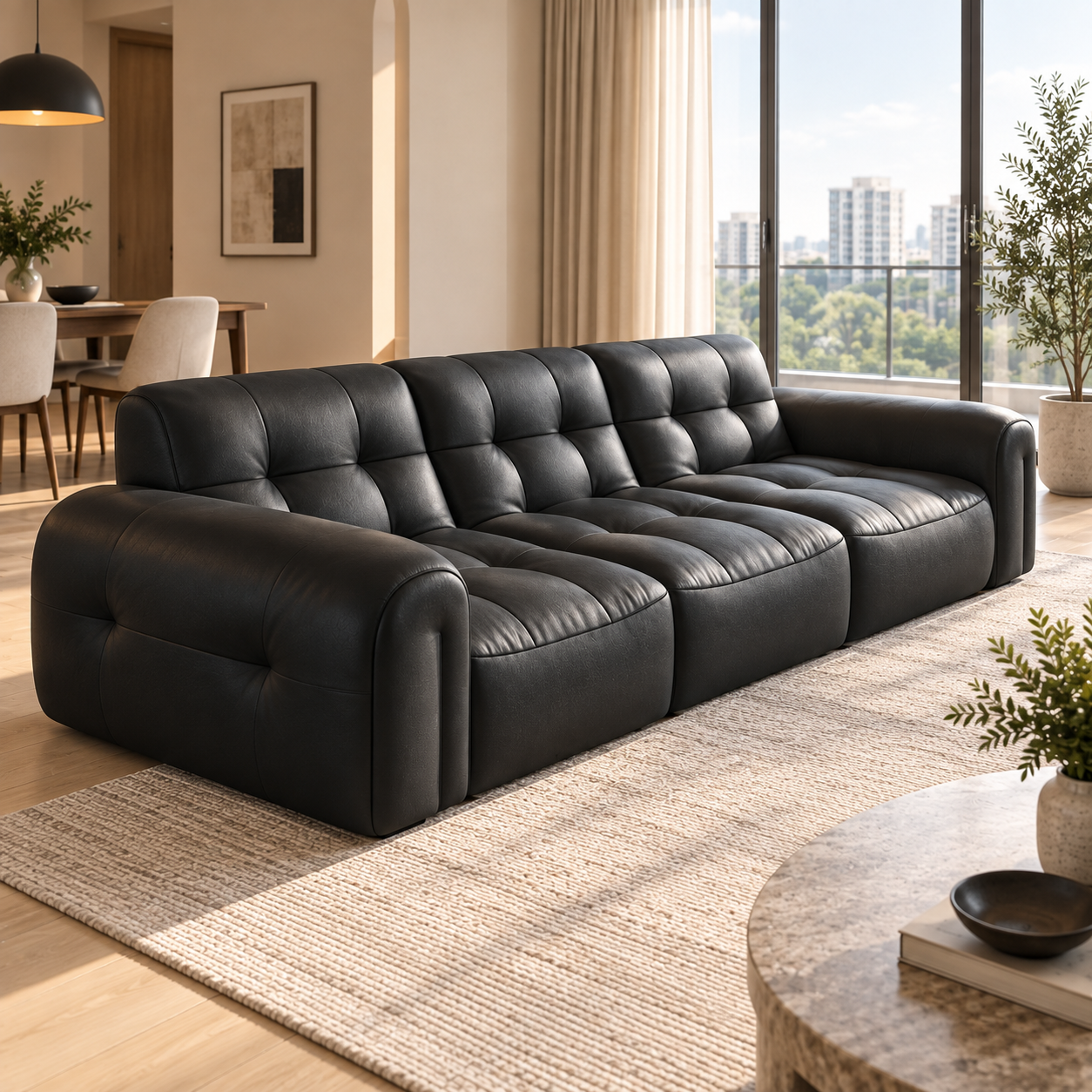 Merlisse Leather Sofa