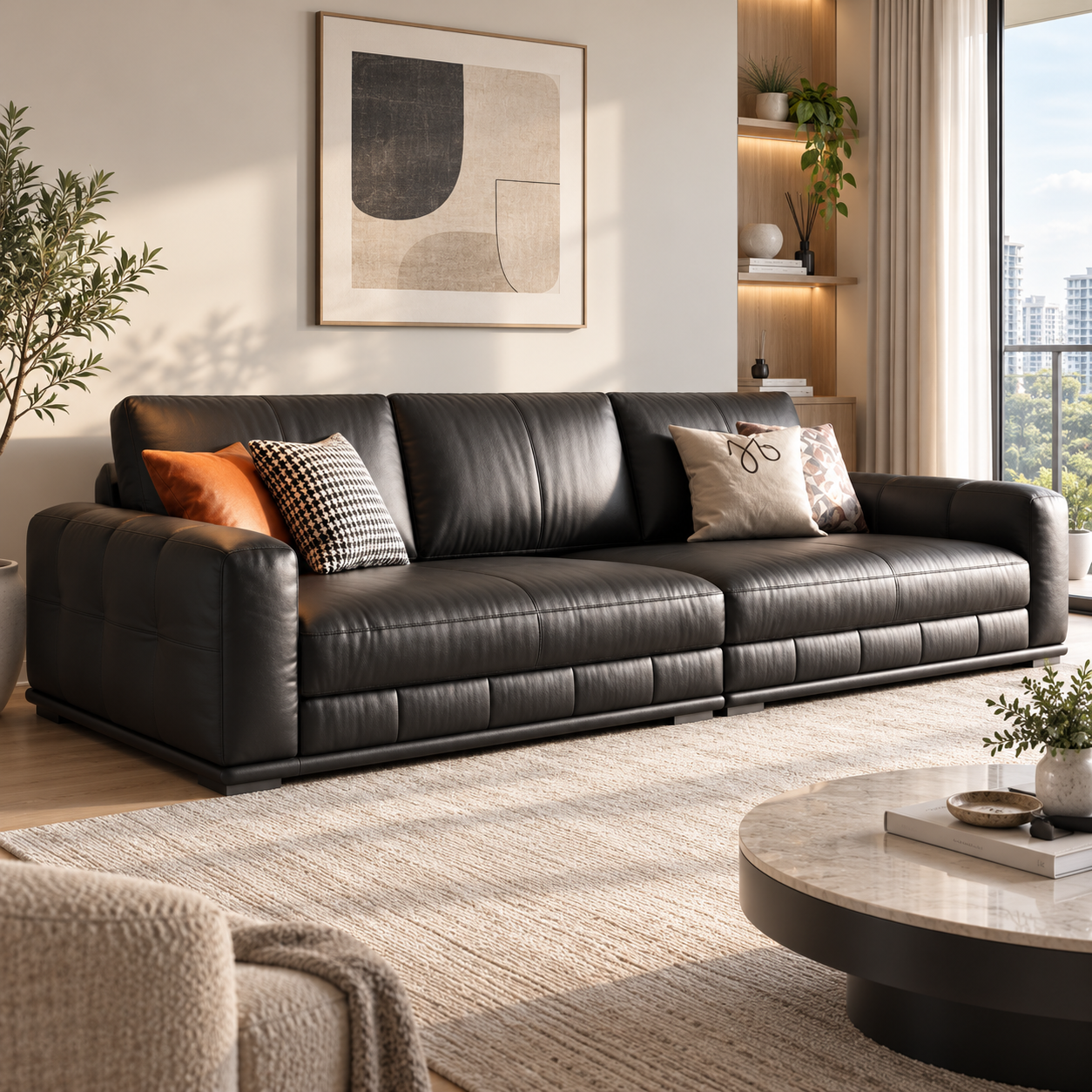 Cerenzo Leather Sofa