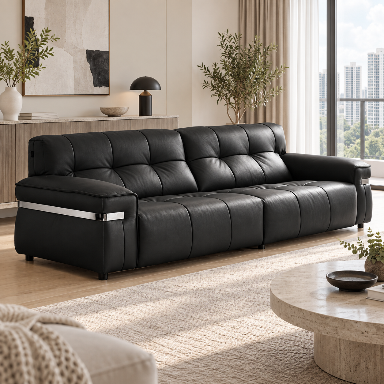 Tavrisse Leather Sofa