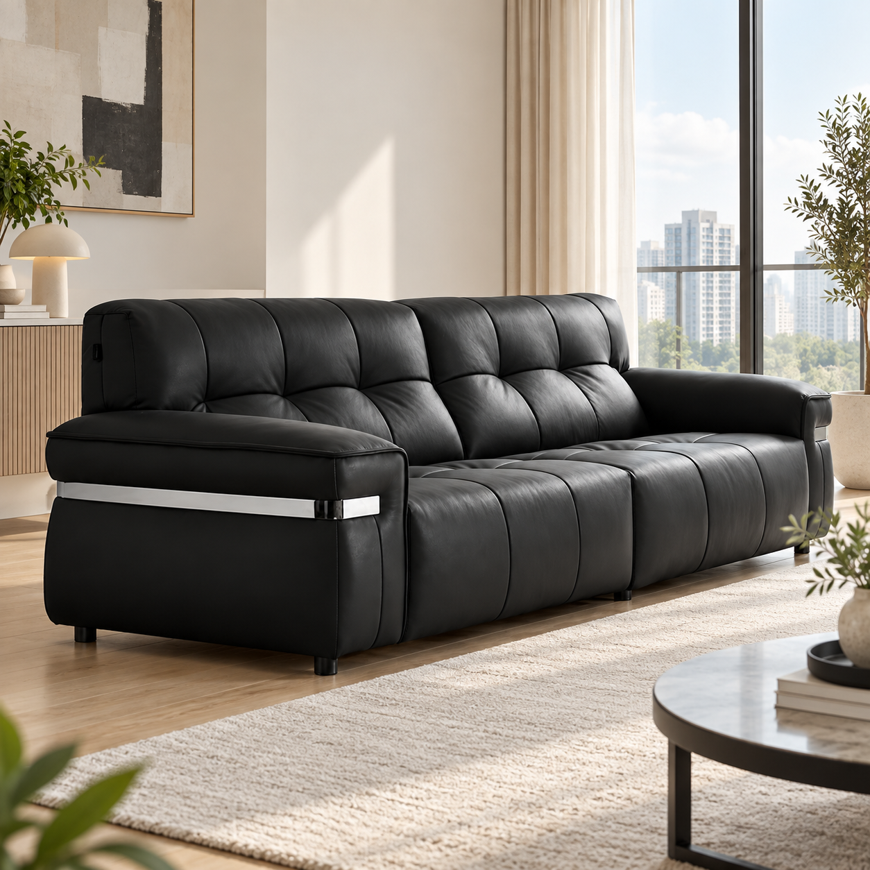 Tavrisse Leather Sofa