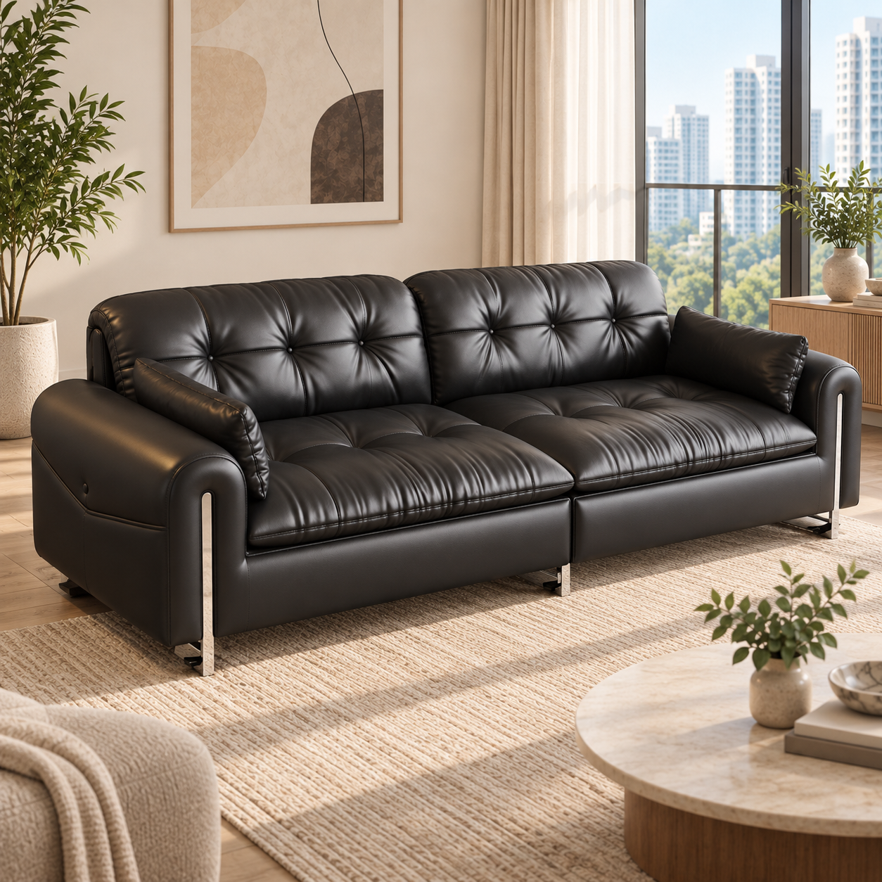 Noverra Leather Sofa