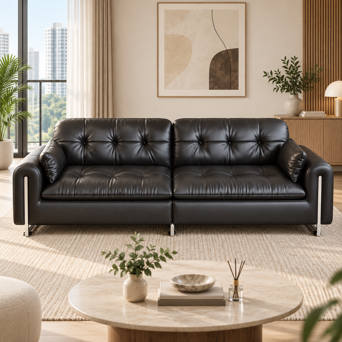 Noverra Leather Sofa