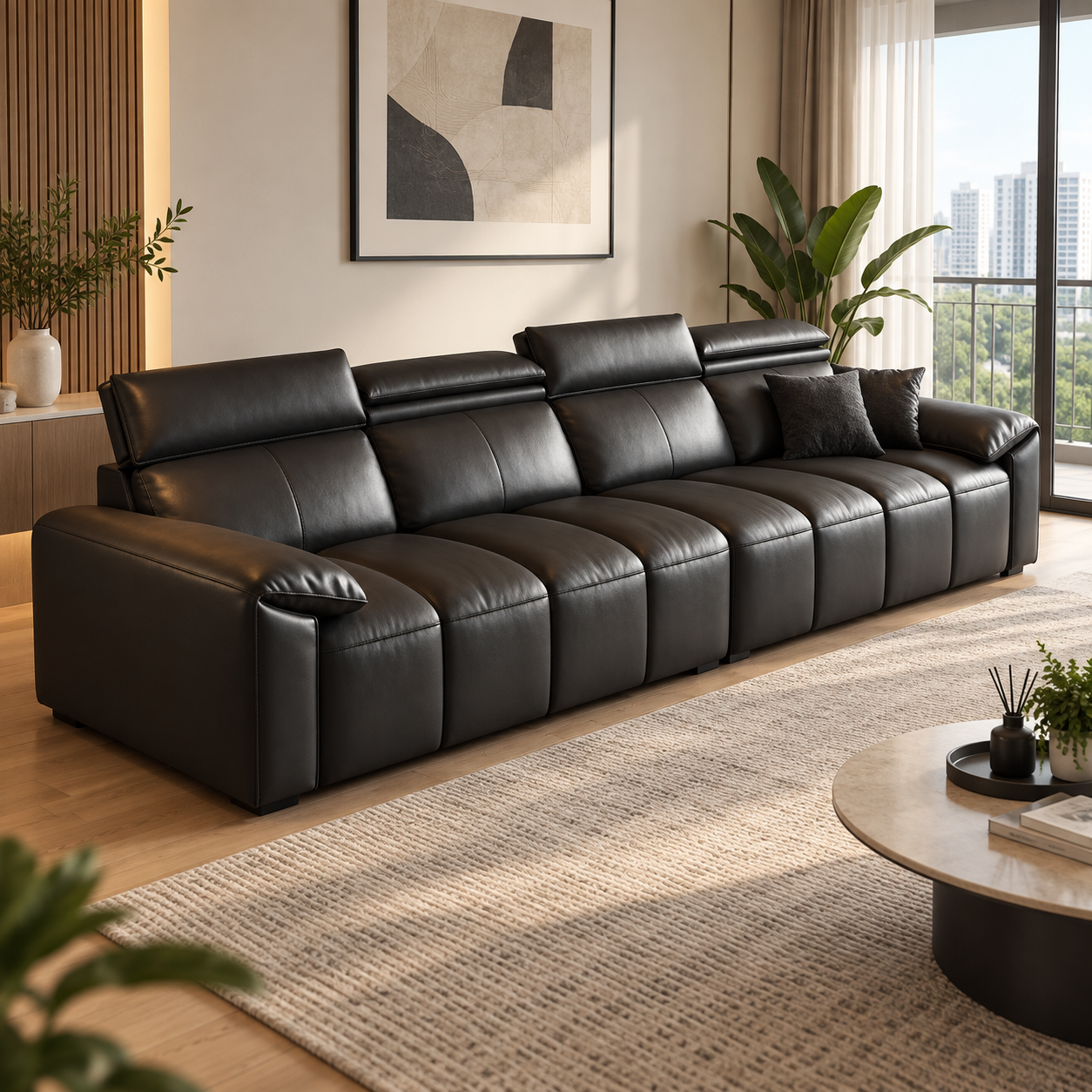 Aviorra Leather Sofa