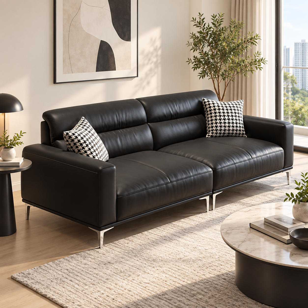 Cazmira Leather Sofa