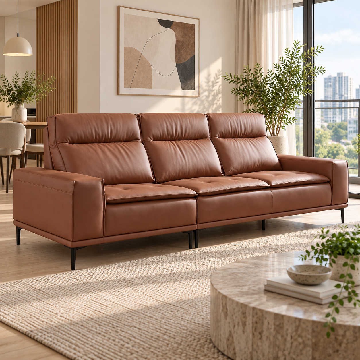 Bellvian Leather Sofa