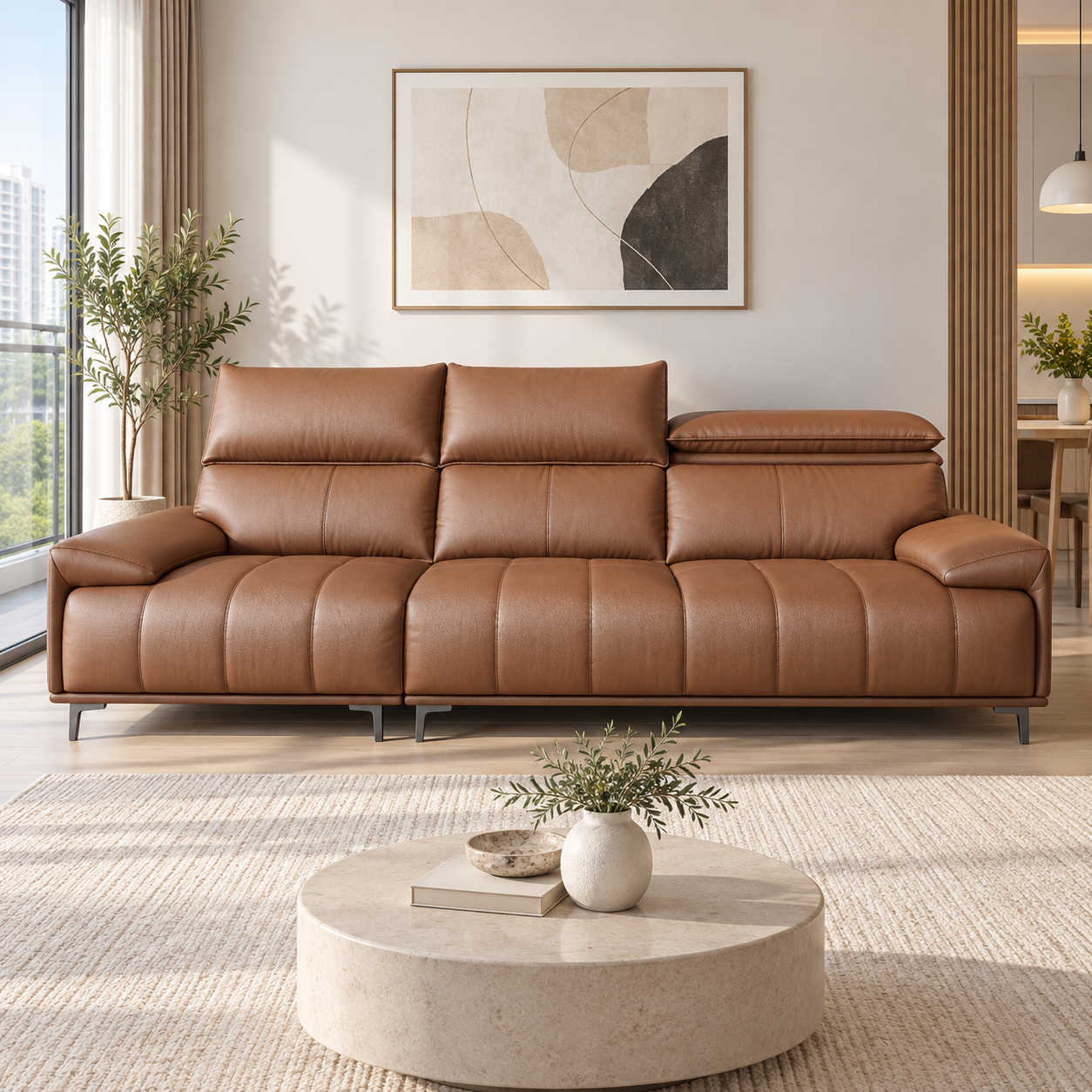 Sorvello Leather Sofa